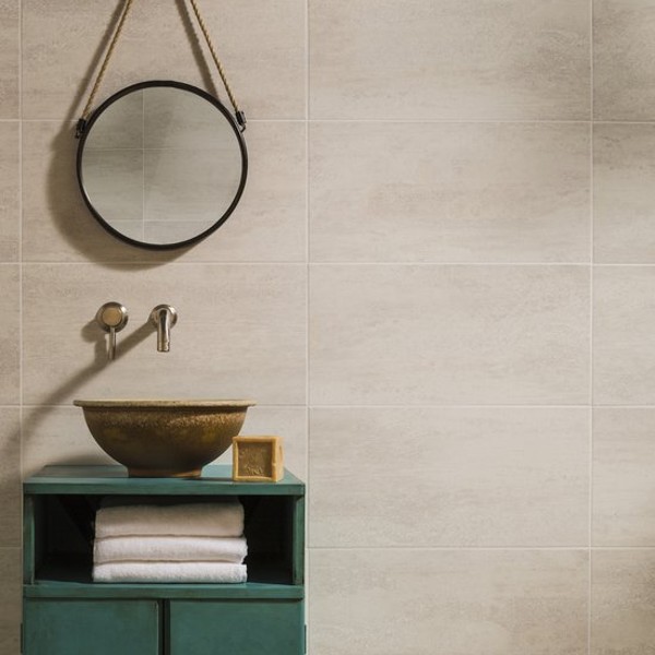 Johnsons Ashlar ALRO1A Warm Taupe Textured Wall Tiles 600x300mm