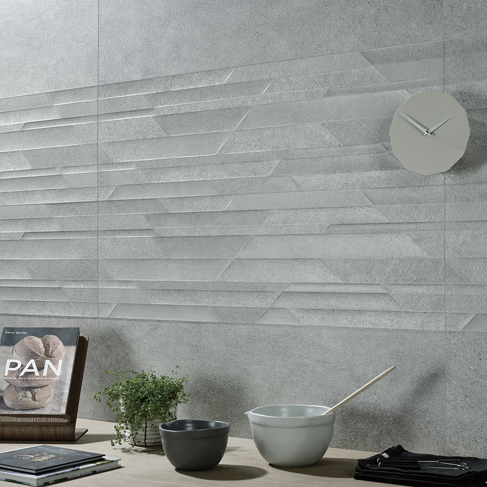 Amata Lux Grey Plain Ceramic Wall Tiles 295x595x10mm