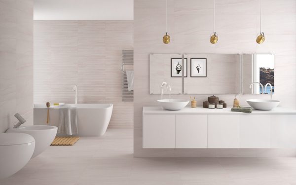 Reval Perla Series Tiles In Bathroom Display