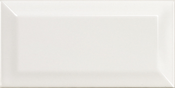 Mini Metro Series White Bevelled Gloss Ceramic Wall Tile