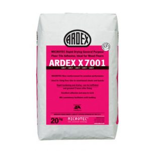 Ardex X7001 Rapid Dry Grey Floor Tile Adhesive  Wood Floors  20kg