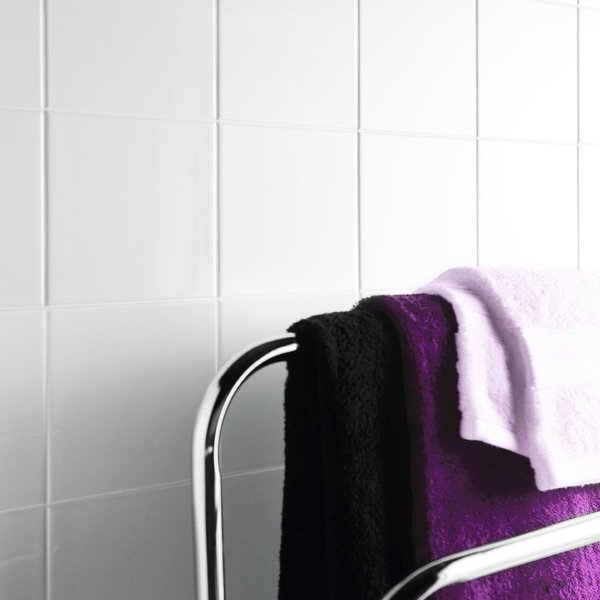 UK Tiles Value Flat Gloss White Ceramic Gloss tiles in bathroom