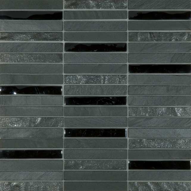 Skyline Marble Glass Mix Black tiles